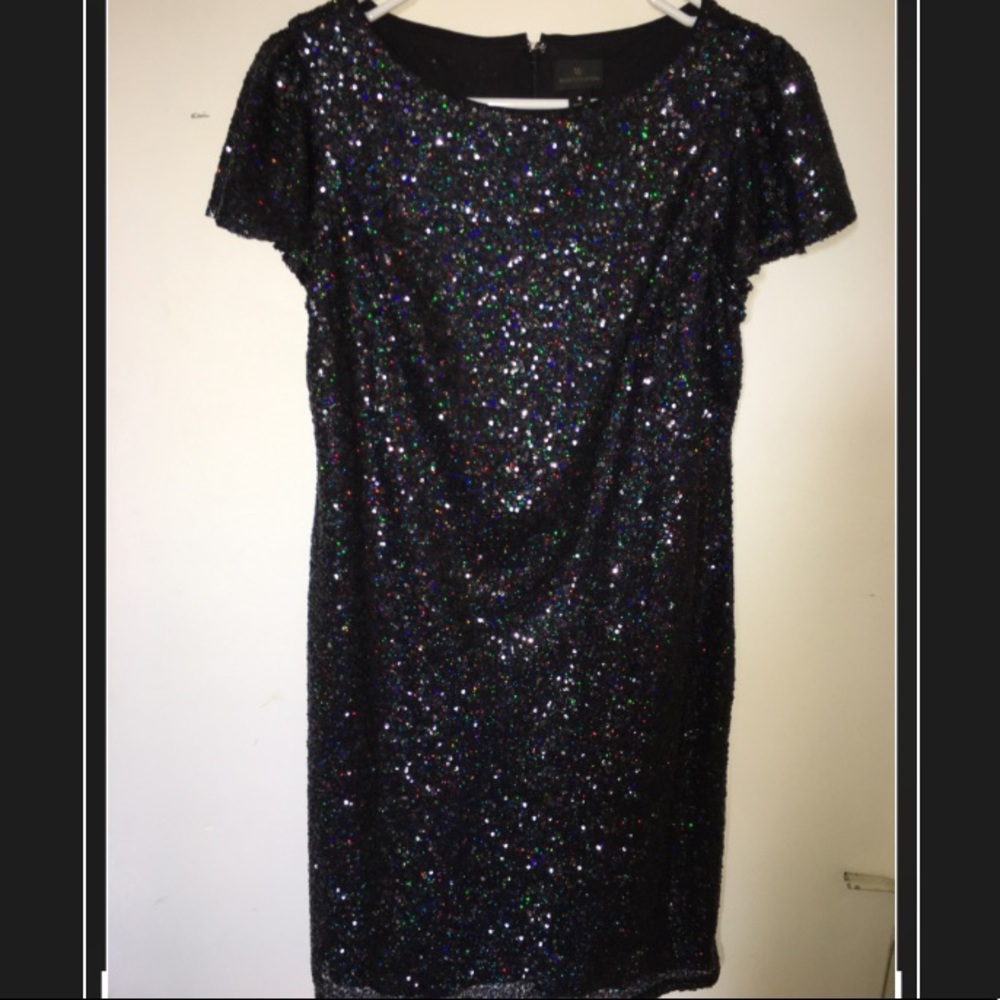 Black Sequin Mini Dress
